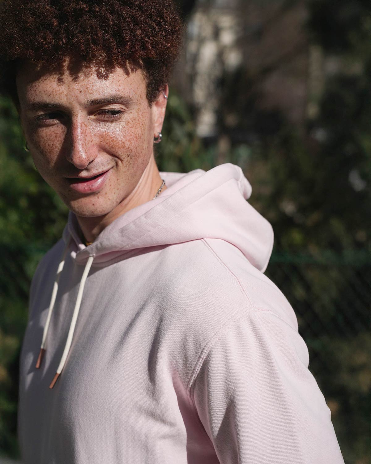 zoom capuche hoodie rose