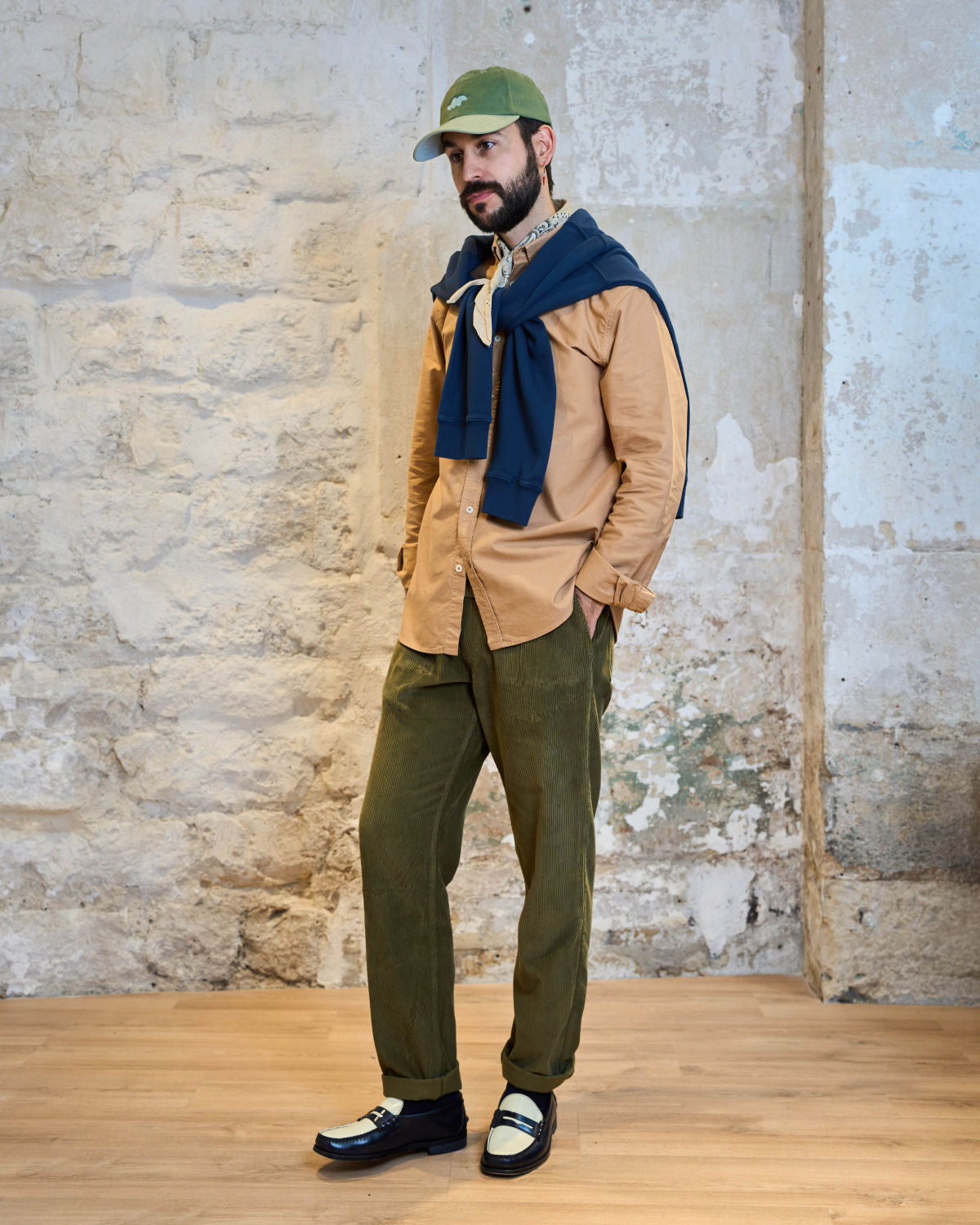 PANTALON VELOURS VERT OLIVE | CHILLER