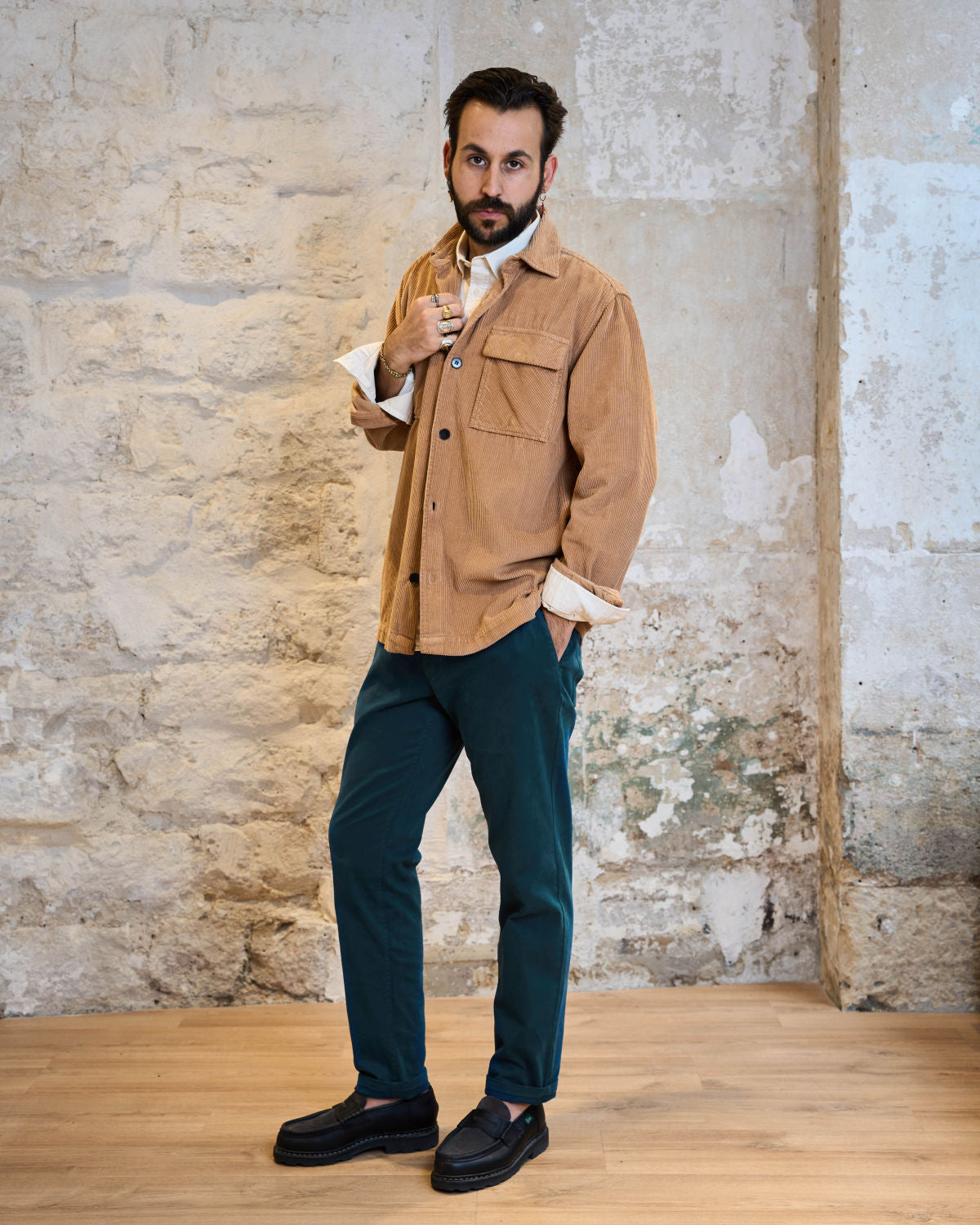 CHEMISE VELOURS CAMEL | EDWIN