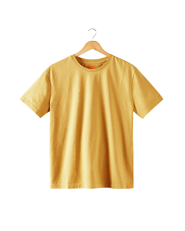 T-SHIRT UNI JAUNE MIEL | BRUCE -