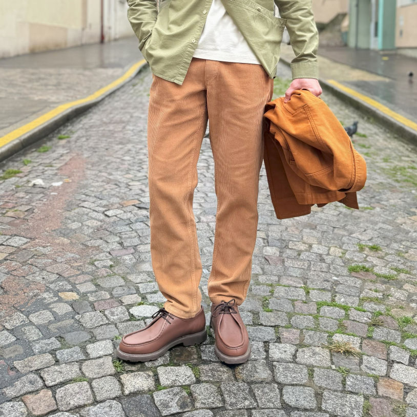 Pantalon velour camel