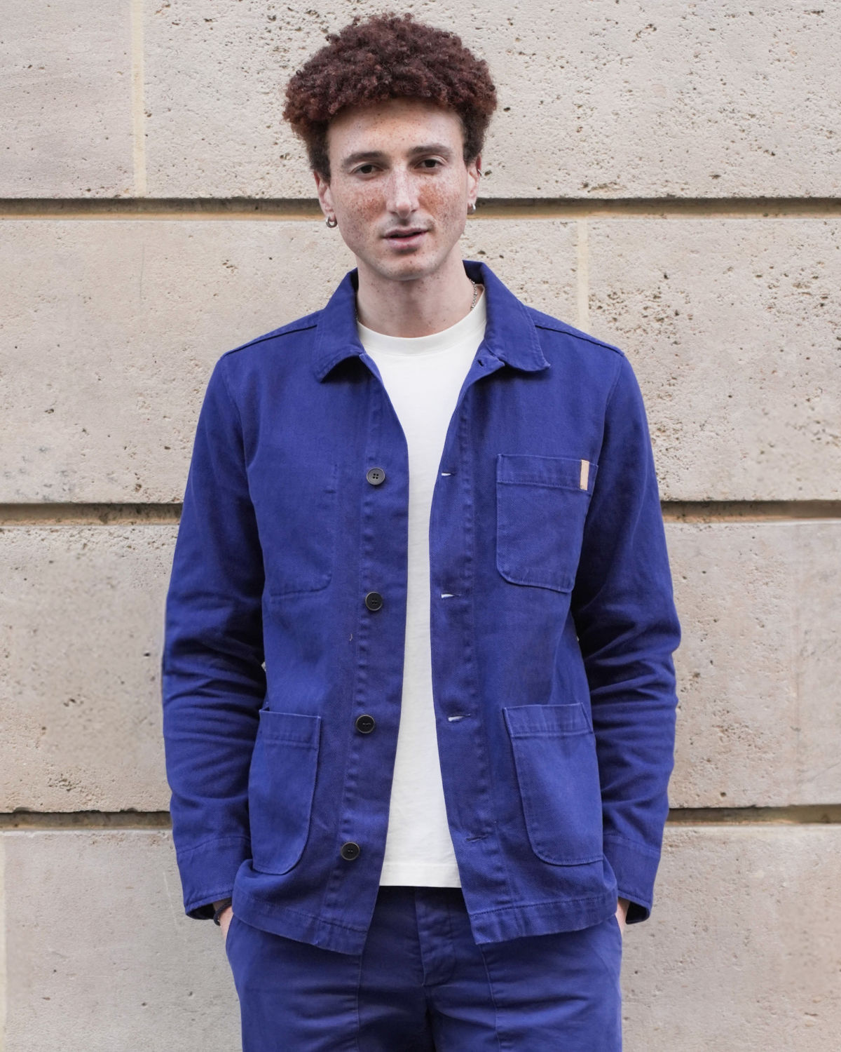 veste worker bleu indigo