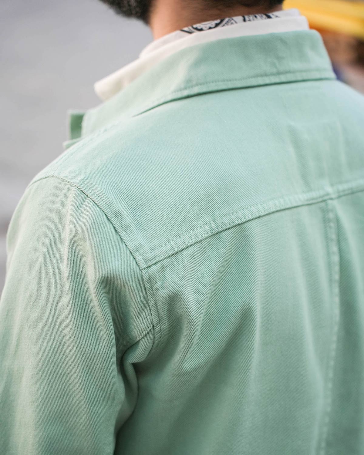 VESTE DE TRAVAIL EN TWILL | VERT AMANDE -