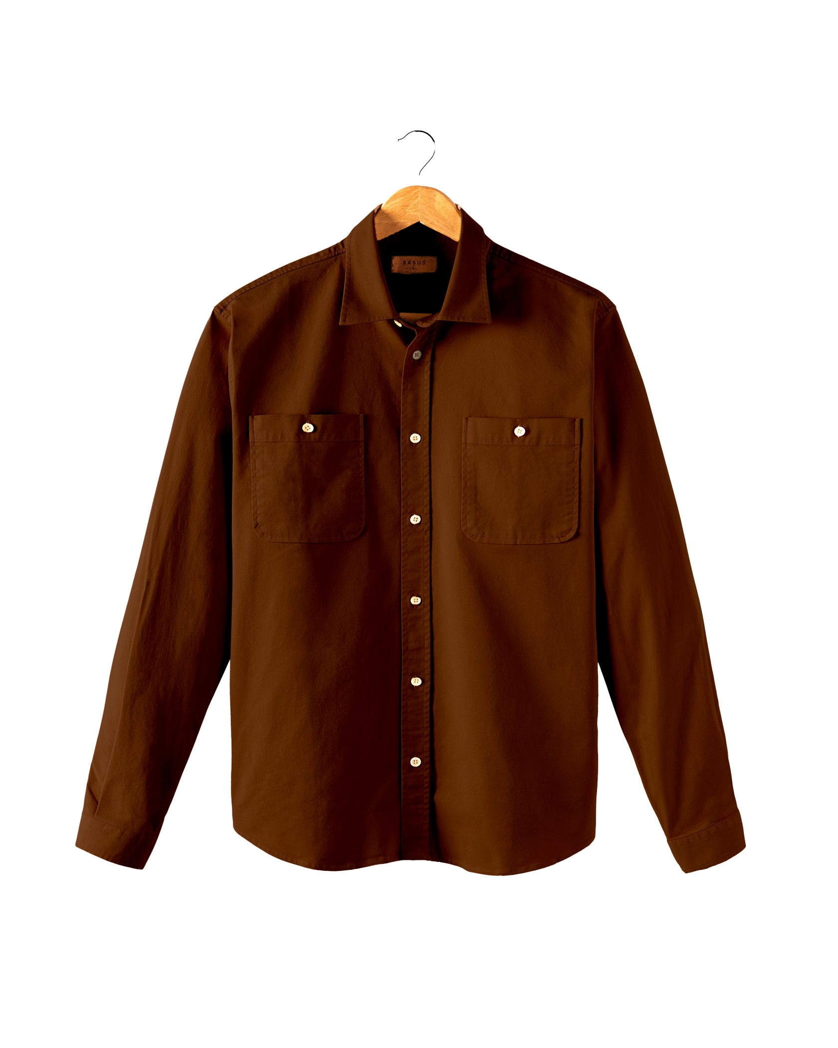 CHEMISE EN TWILL ACAJOU | DYLAN -