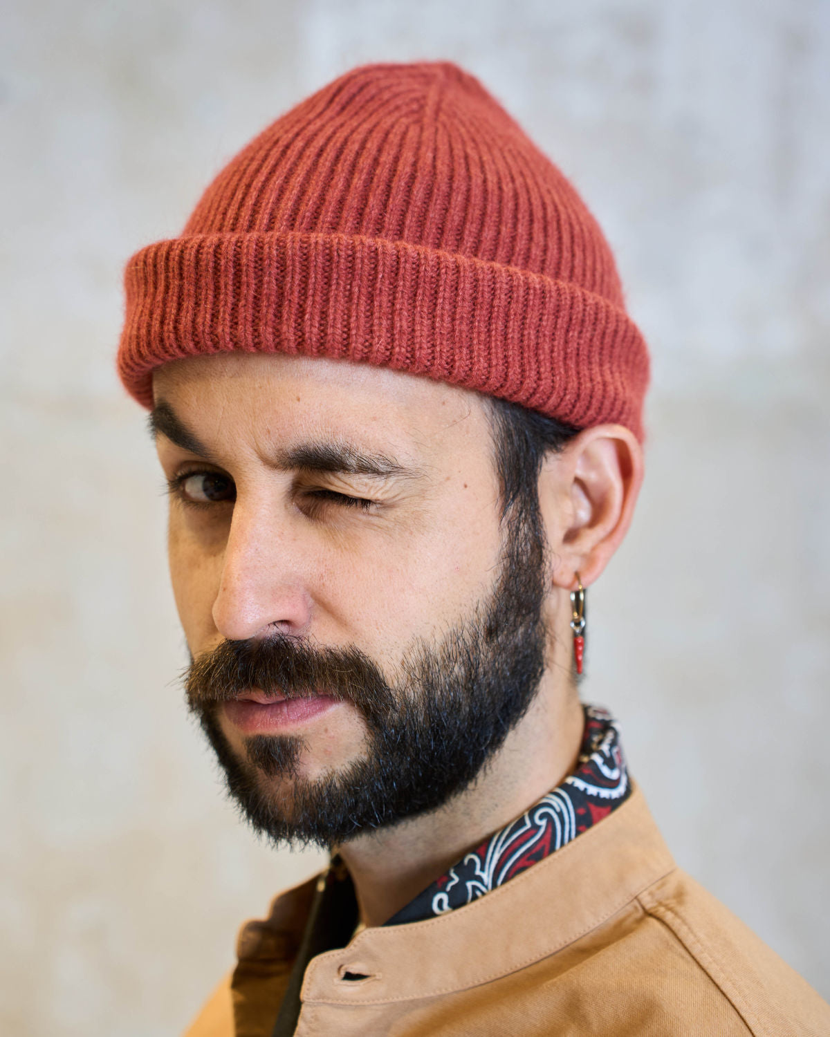BONNET EN LAINE PAPRIKA | MACKIE