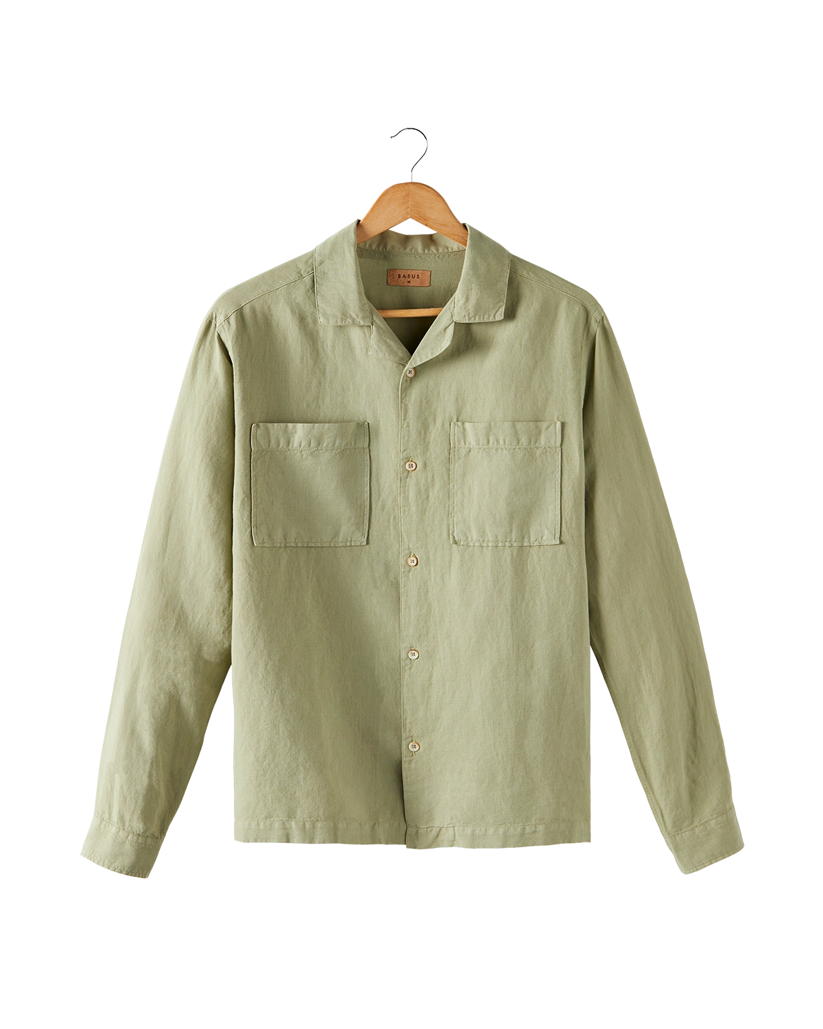 chemise en lin vert tilleul - packshot