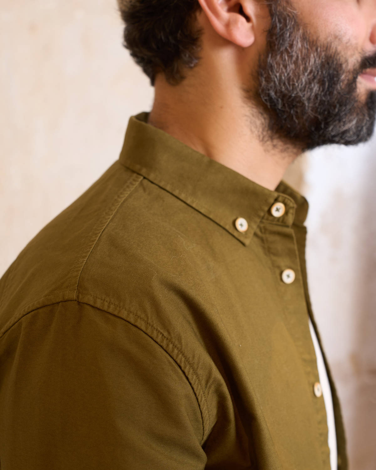 CHEMISE OXFORD VERT OLIVE | JAMES -