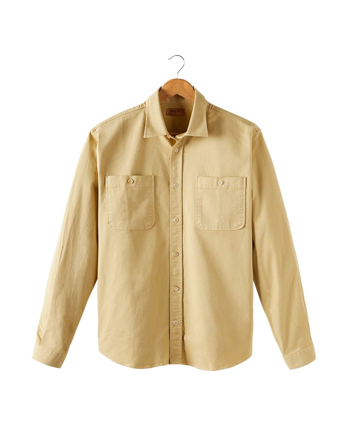 Chemise LUUKAA Taille 46 En Lin - Couleur Blanc Et Brun, Manches 3/4, Portée Une Fois