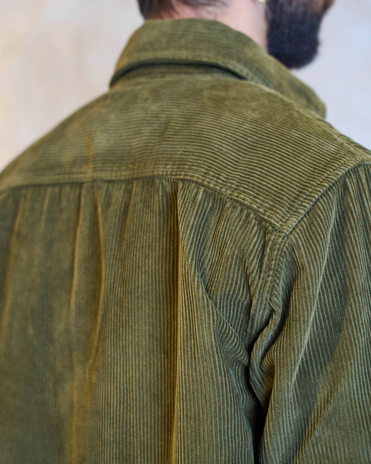 CHEMISE VELOURS VERT OLIVE | EDWIN