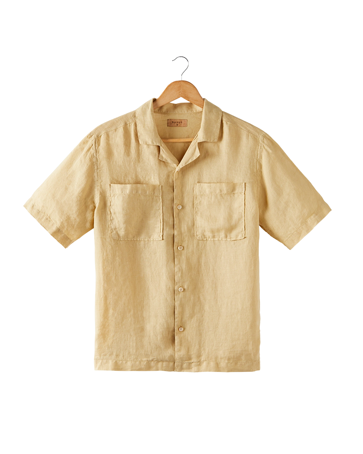 chemisette en lin beige chanvre - packshot