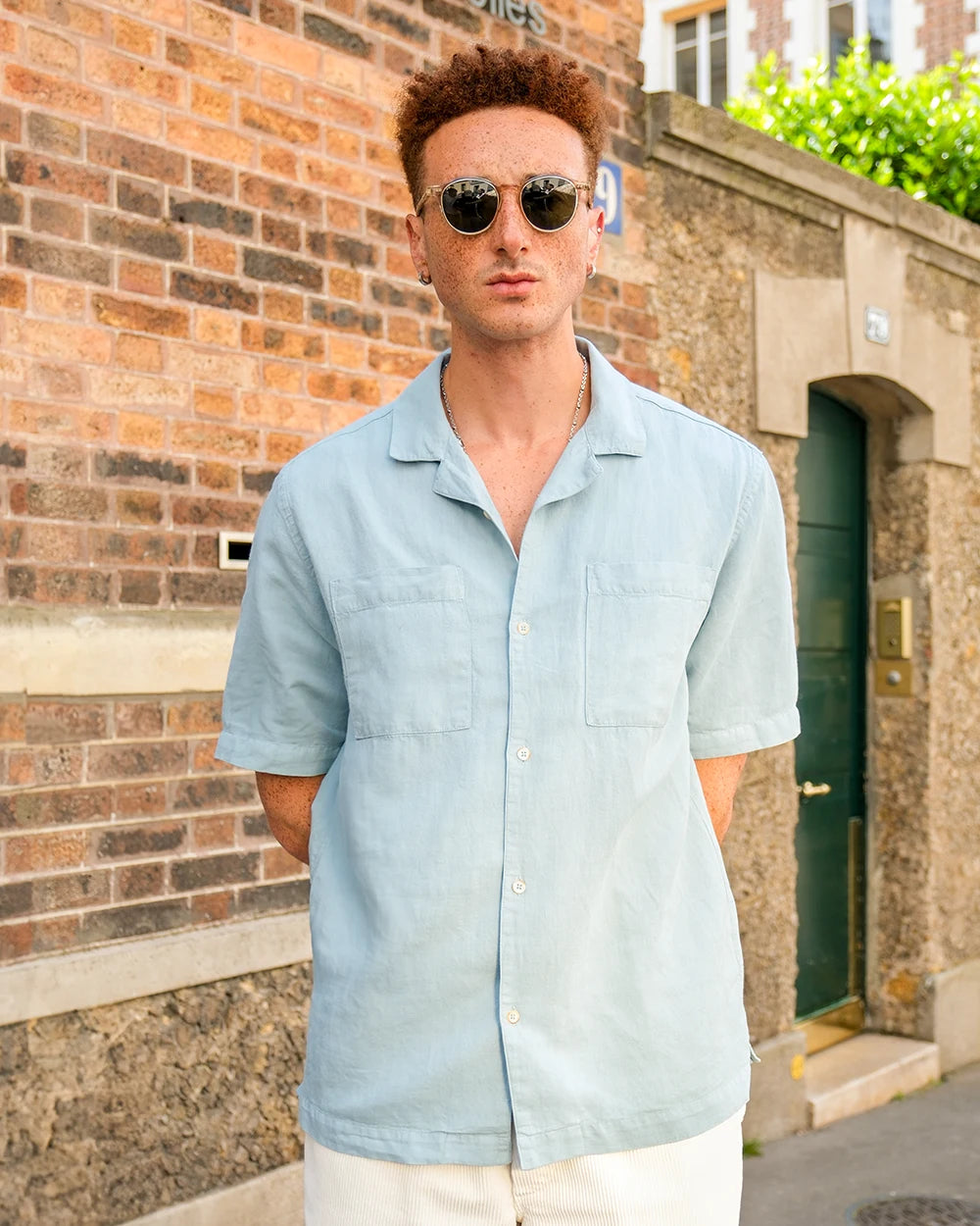CHEMISETTE BLEU CIEL | HOLIDAY -