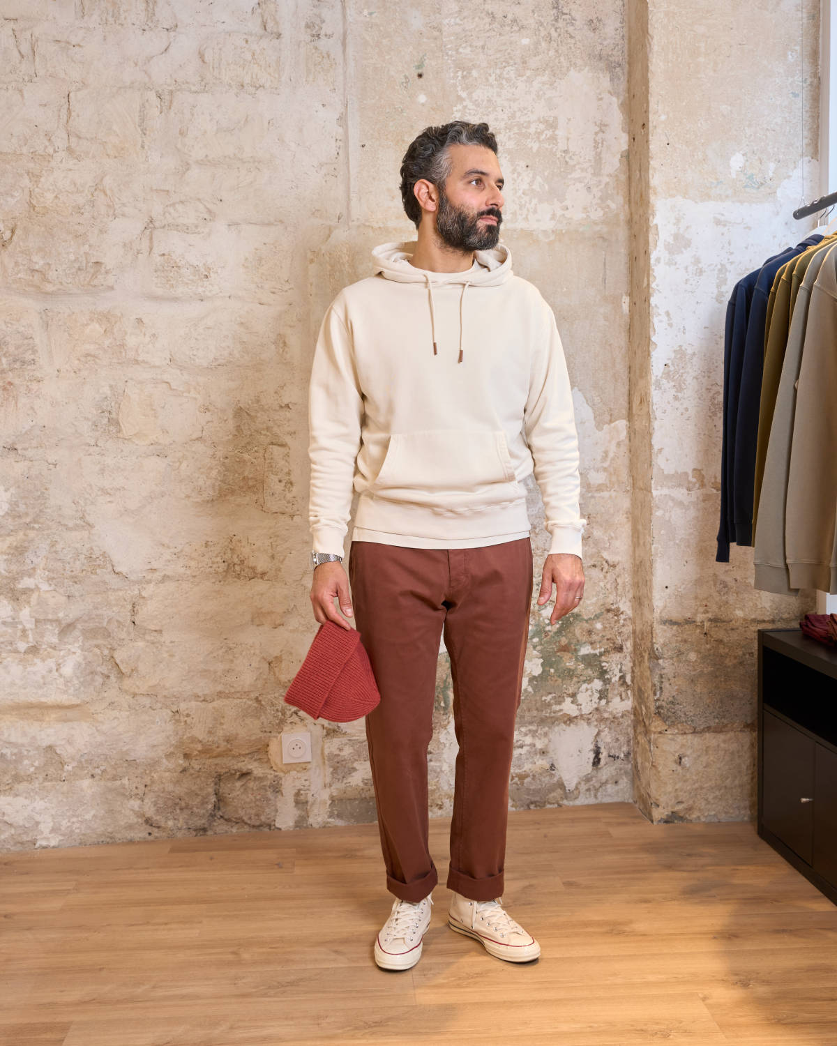 HOODIE BLANC CASSE | MATTHIAS -
