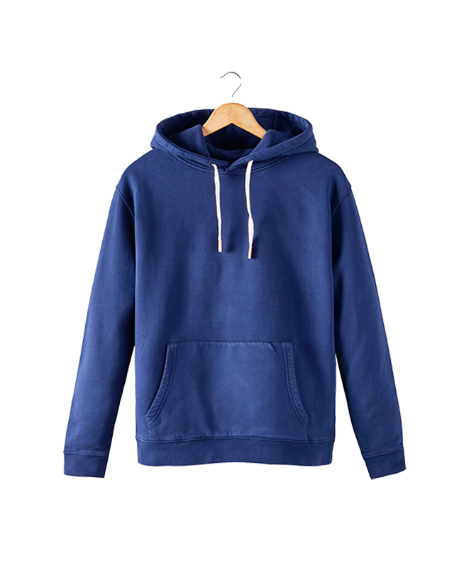 hoodie bleu indigo