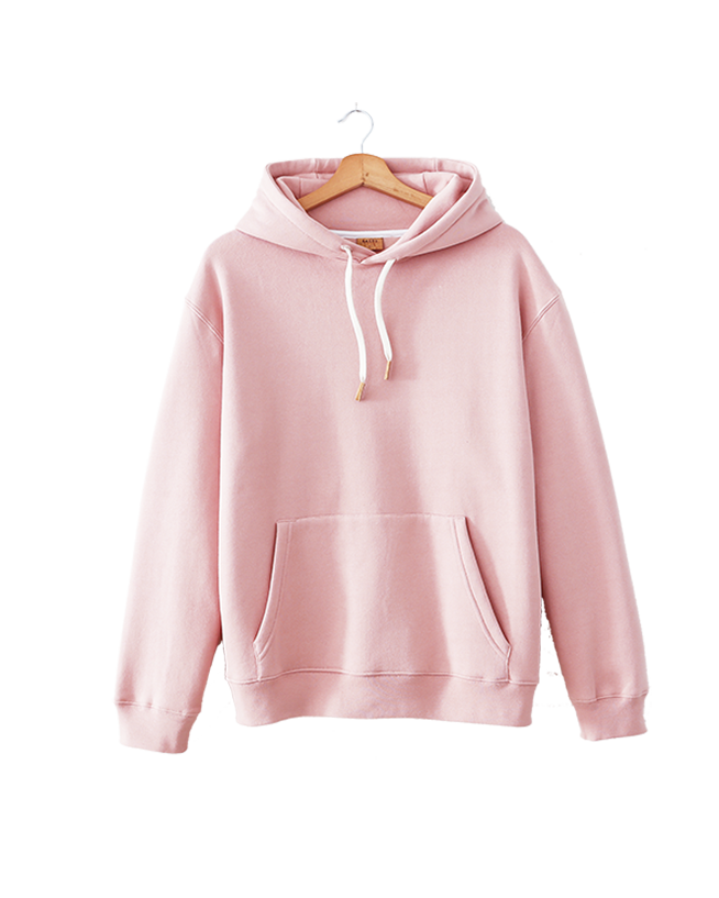 Hoodie rose 100% coton