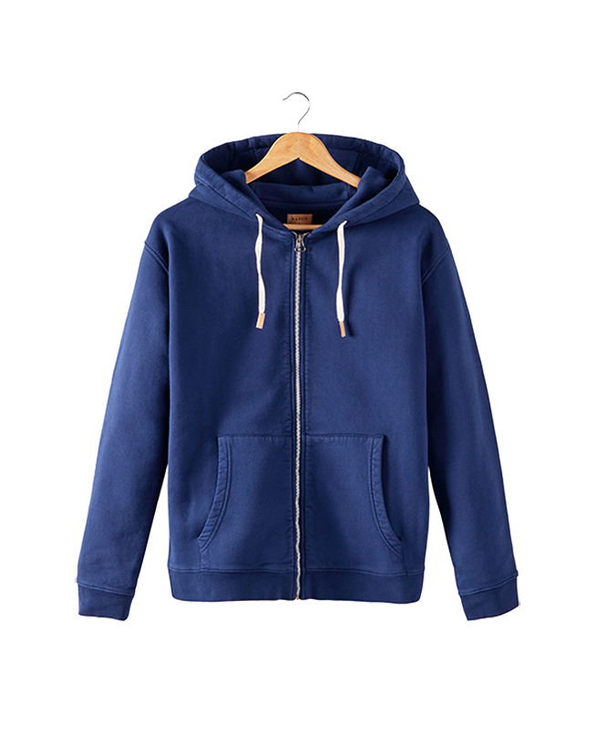 HOODIE ZIPPÉ BLEU INDIGO | VITAS -