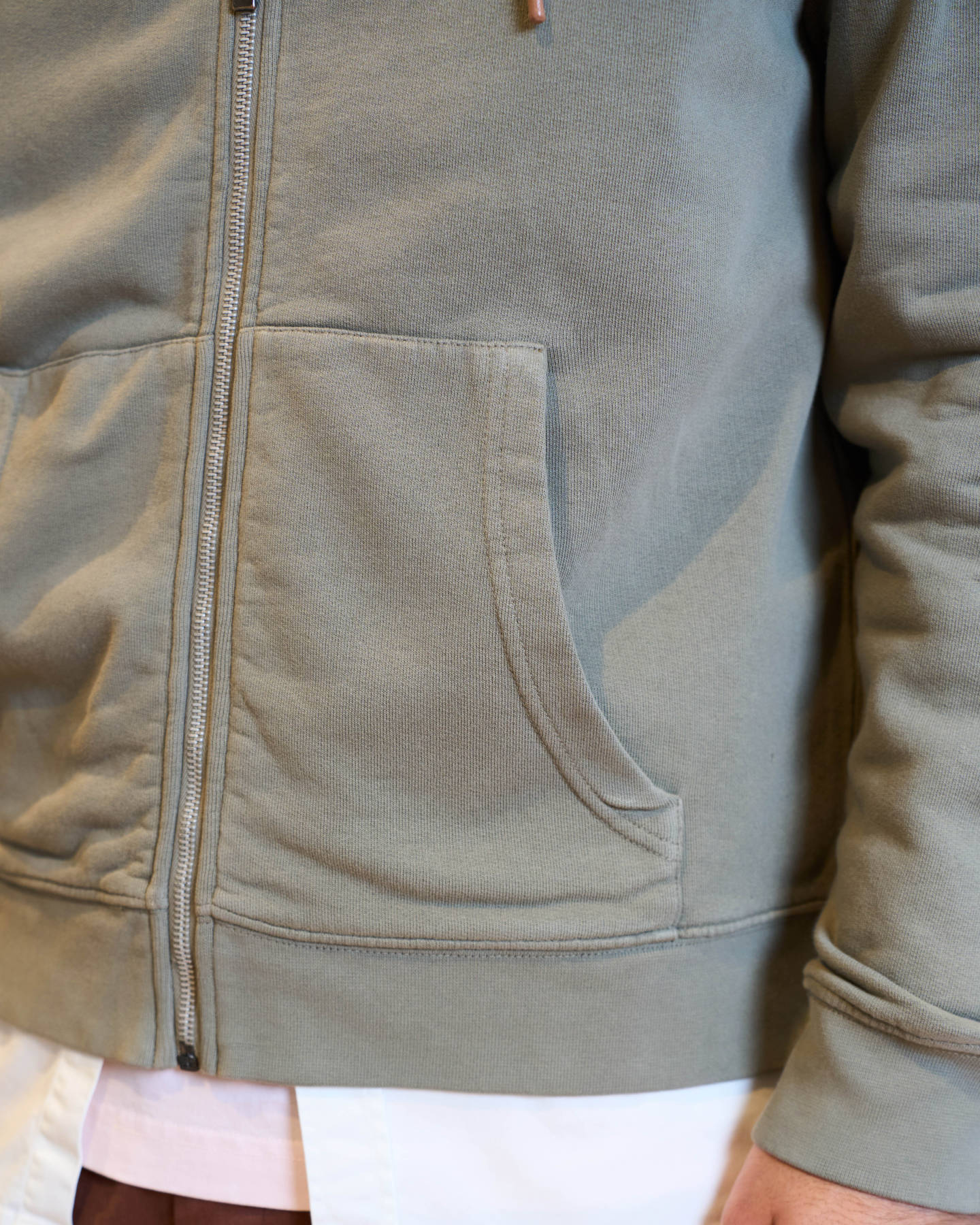 HOODIE ZIPPÉ VERT FUME | VITAS -