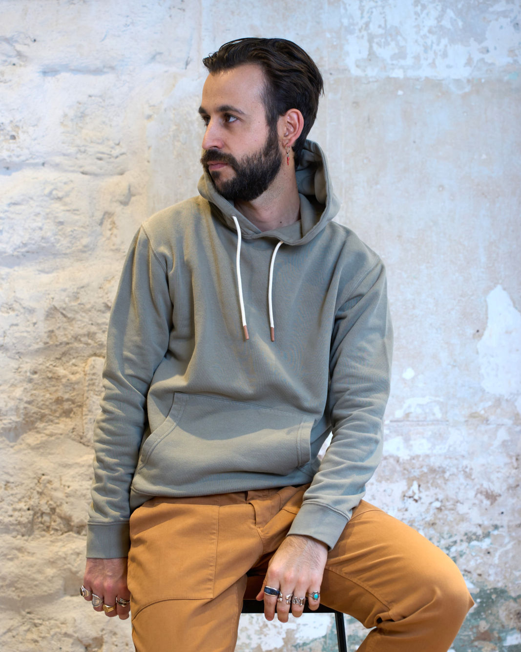 HOODIE VERT FUME | MATTHIAS -