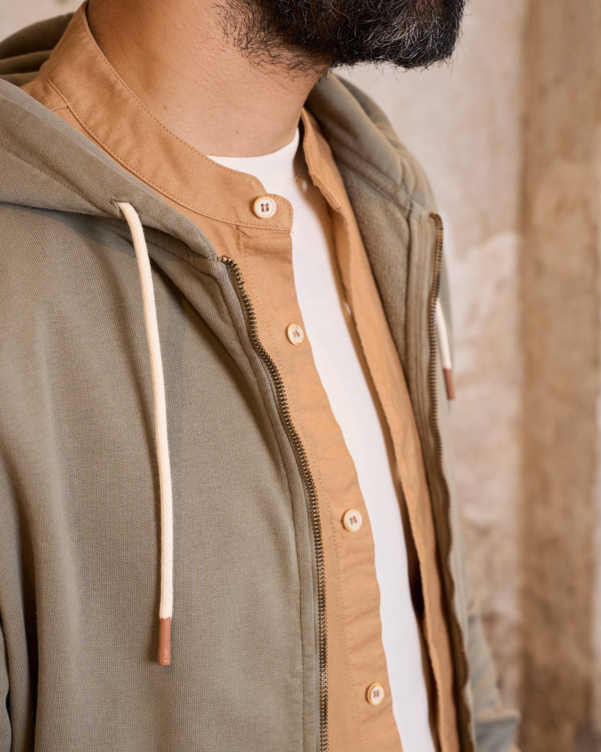 HOODIE ZIPPÉ GRIS MASTIC | VITAS -