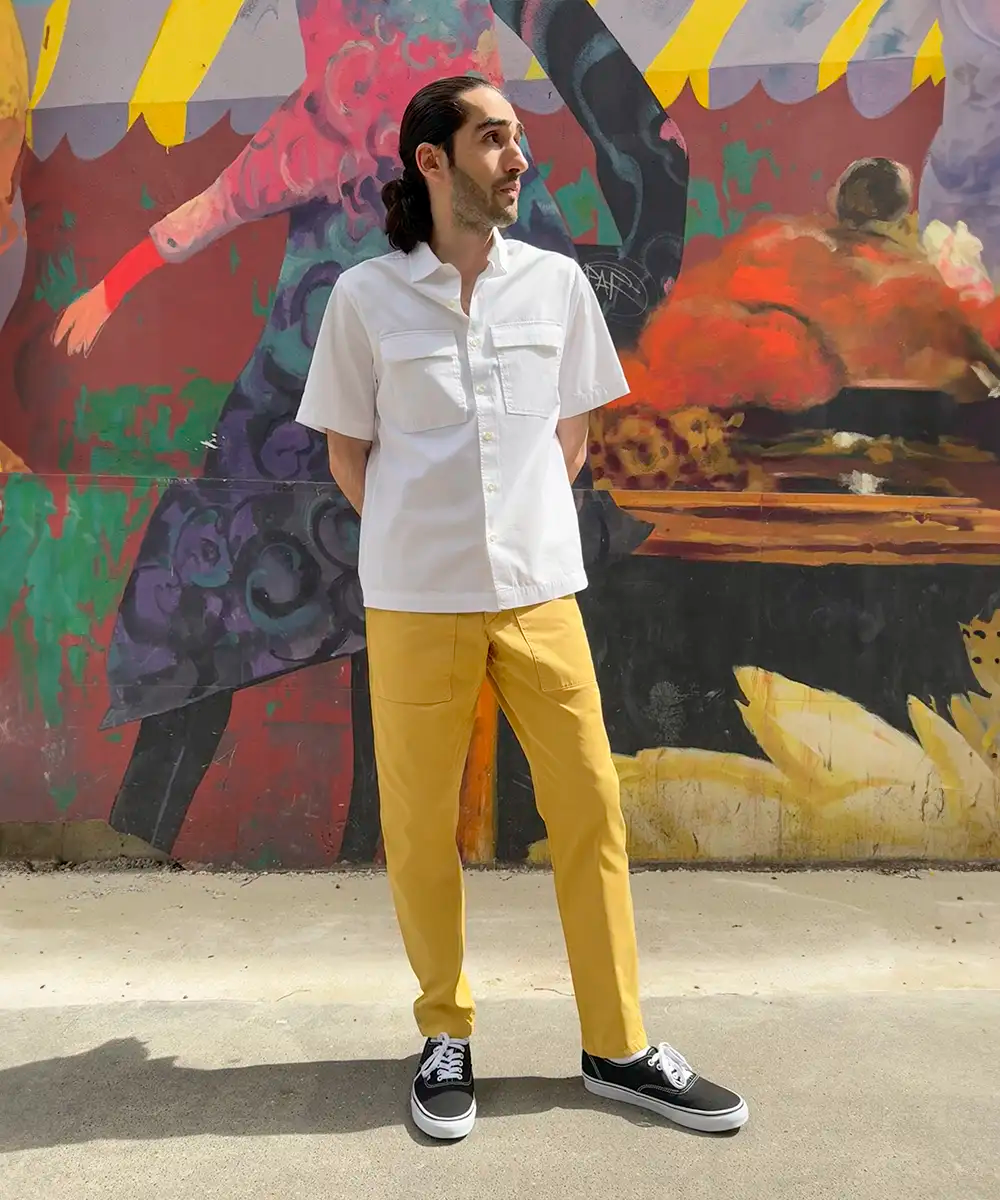 PANTALON WORKER JAUNE