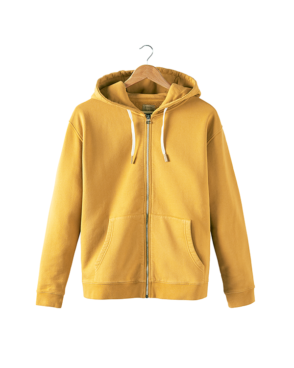 HOODIE ZIPPÉ JAUNE MIEL | VITAS -