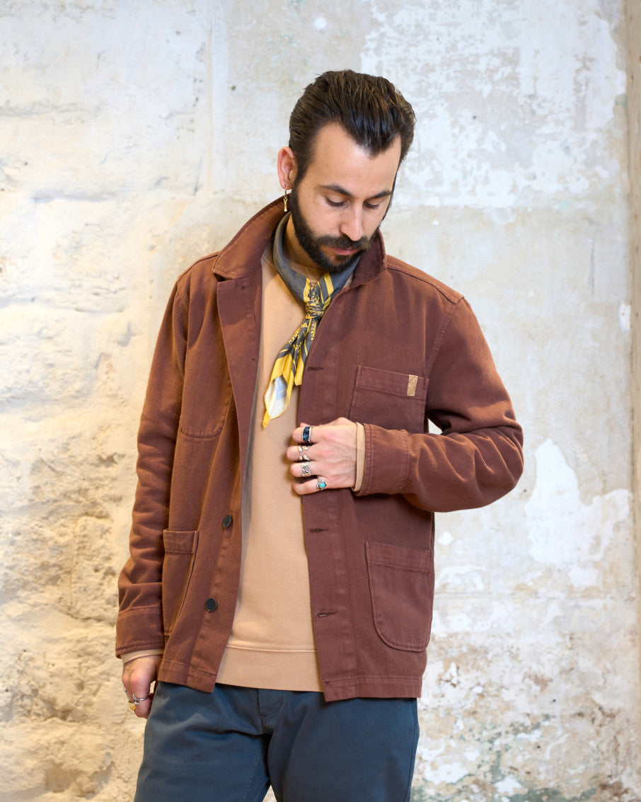 VESTE DE TRAVAIL EN TWILL | ACAJOU