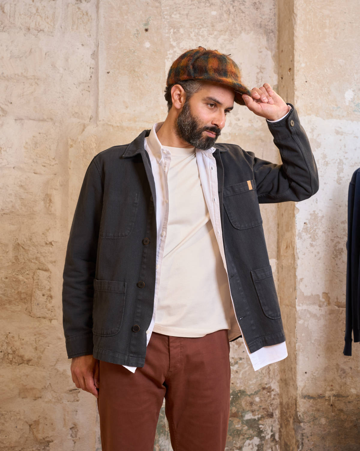 VESTE DE TRAVAIL EN TWILL - CARBONE