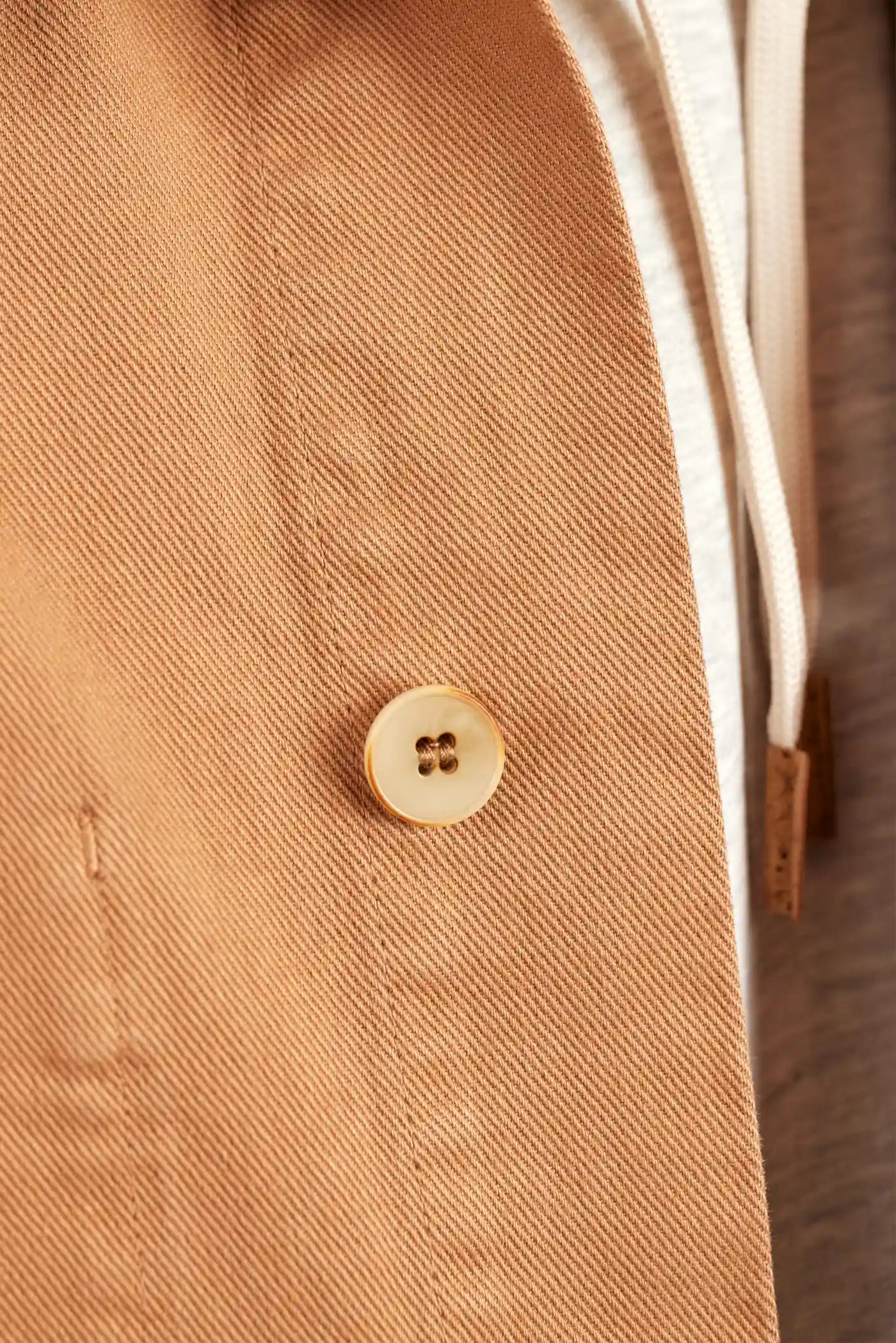 veste de travail bouton ivoire végétal