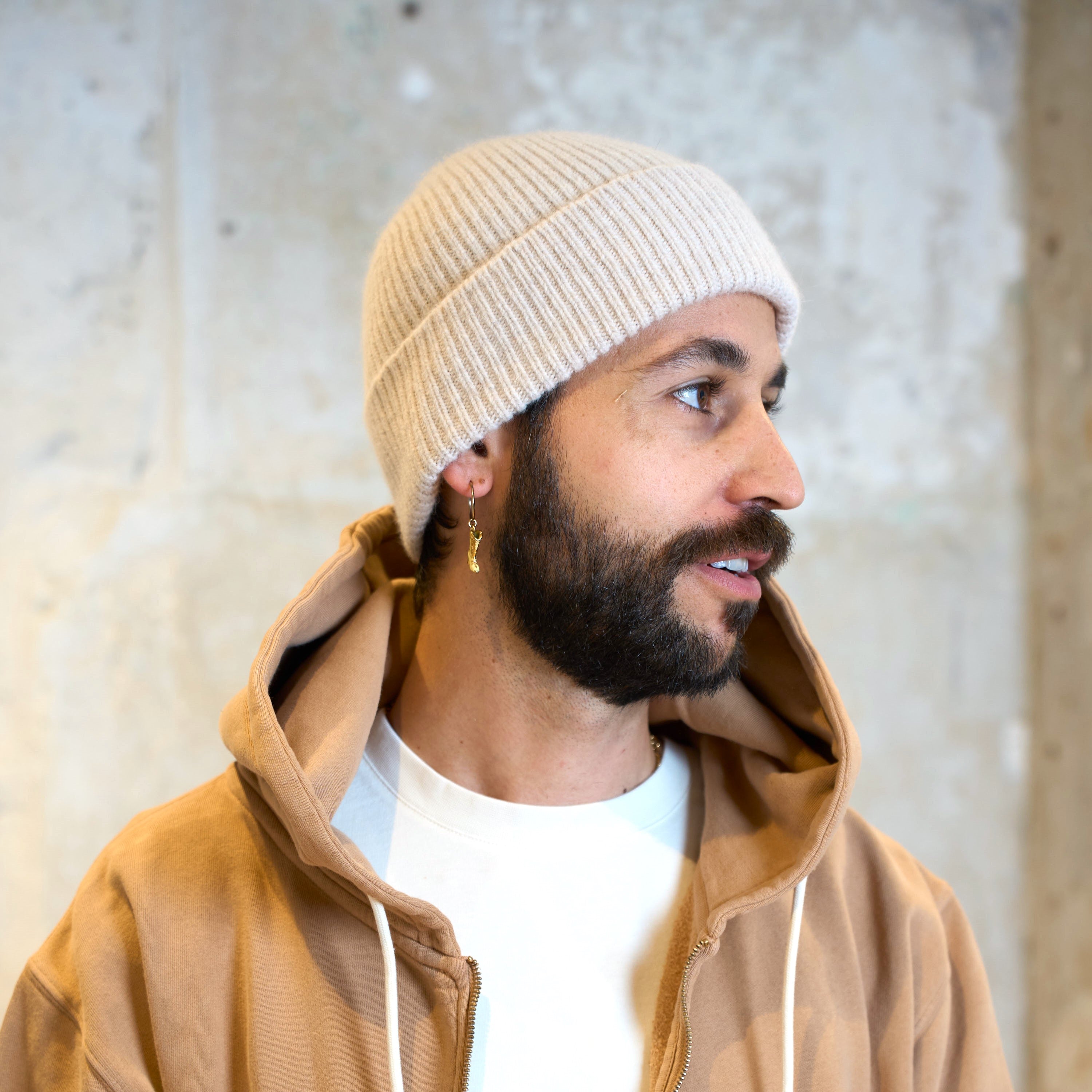 BONNET EN LAINE ECRU | MACKIE
