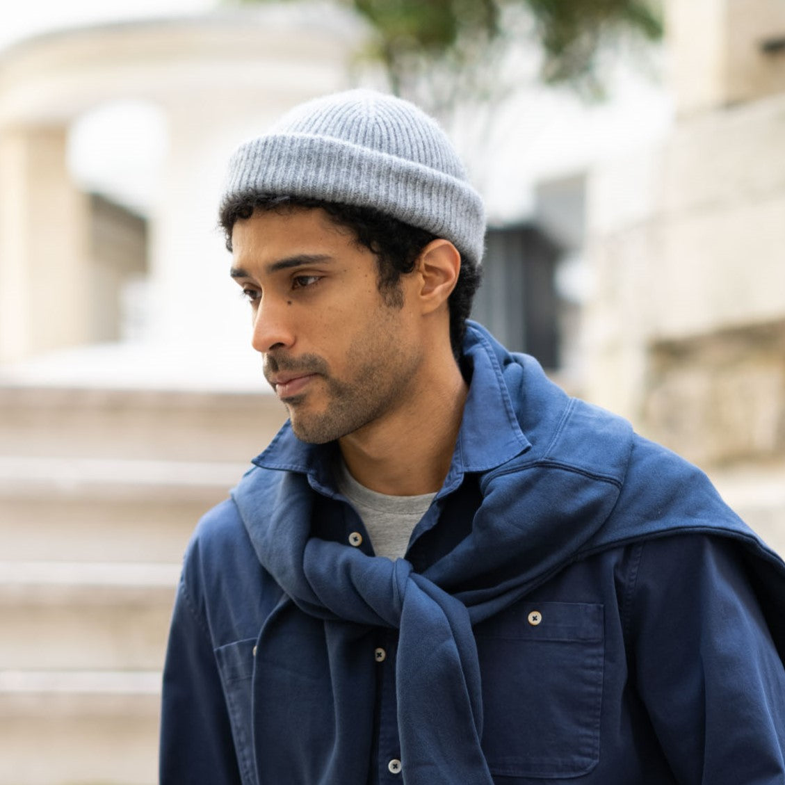 BONNET EN LAINE GRIS CHINE | MACKIE