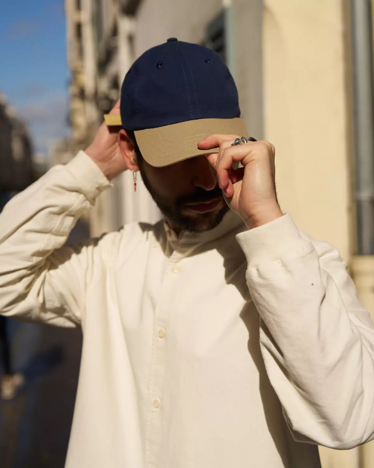 casquette bleu marine - look de face