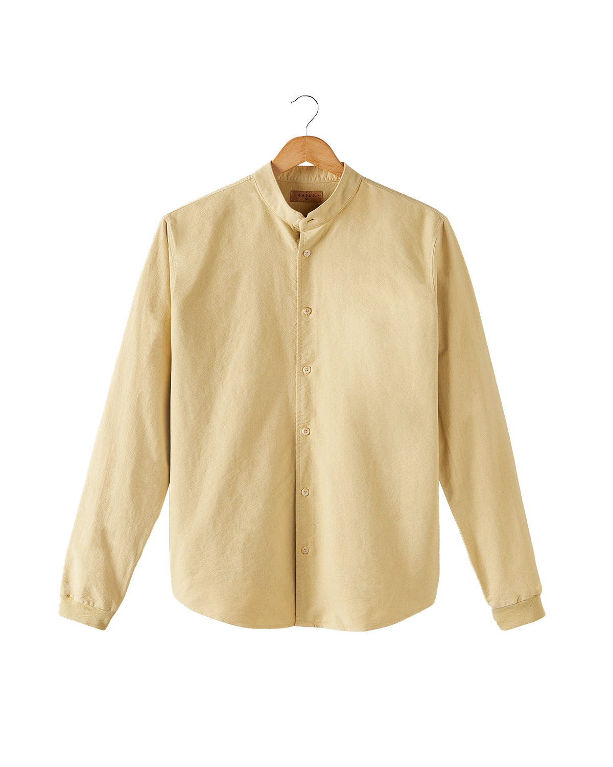 chemise col officier beige chanvre - packshot