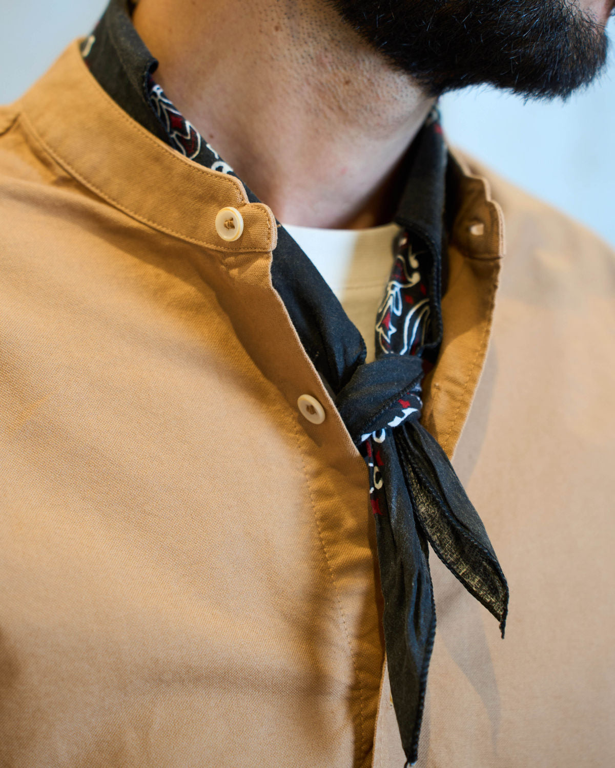 CHEMISE COL OFFICIER CAMEL | JAY -