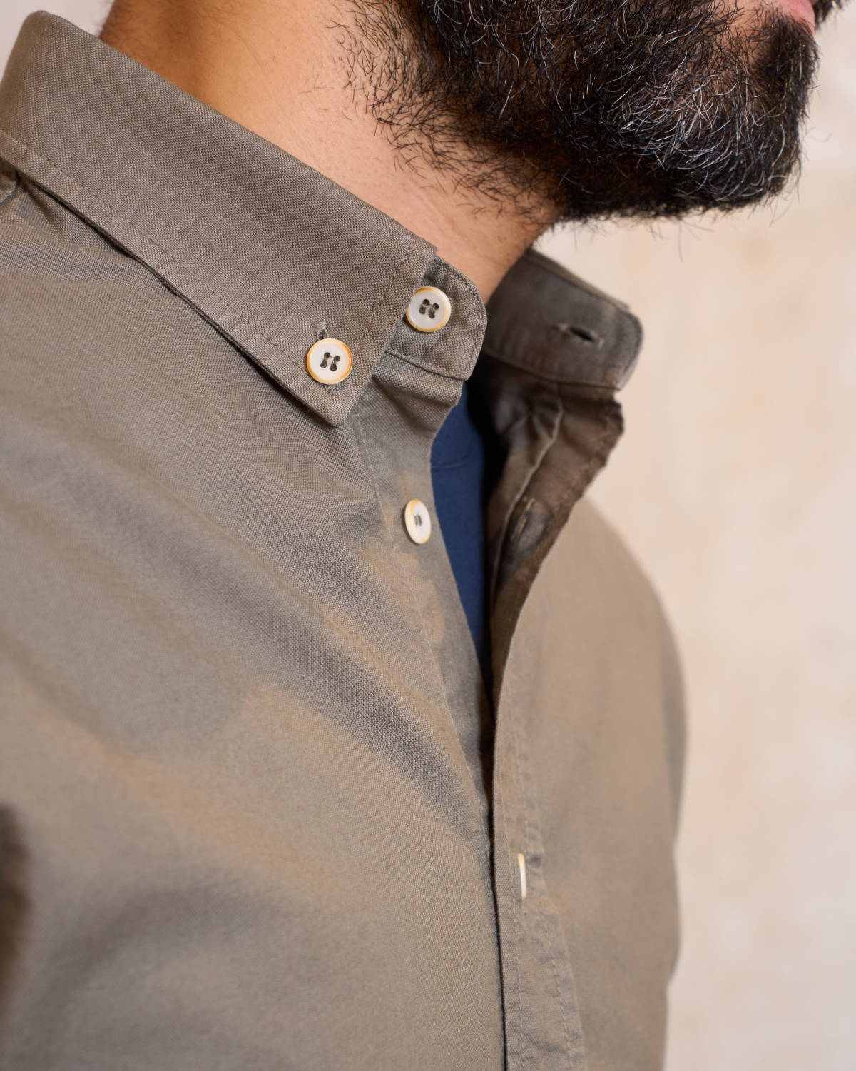 CHEMISE OXFORD VERT FUME | JAMES -