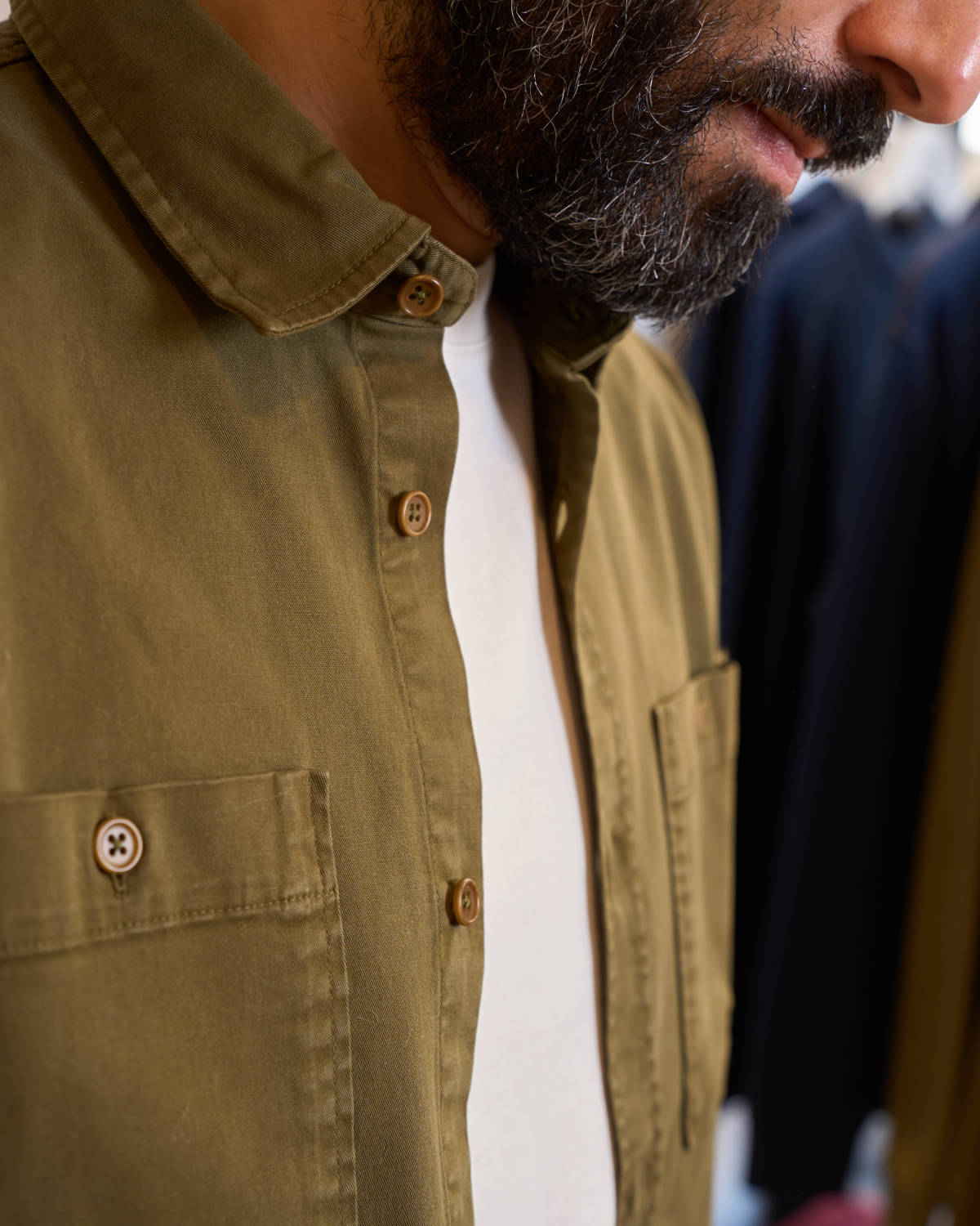 CHEMISE OXFORD VERT OLIVE | JAMES -