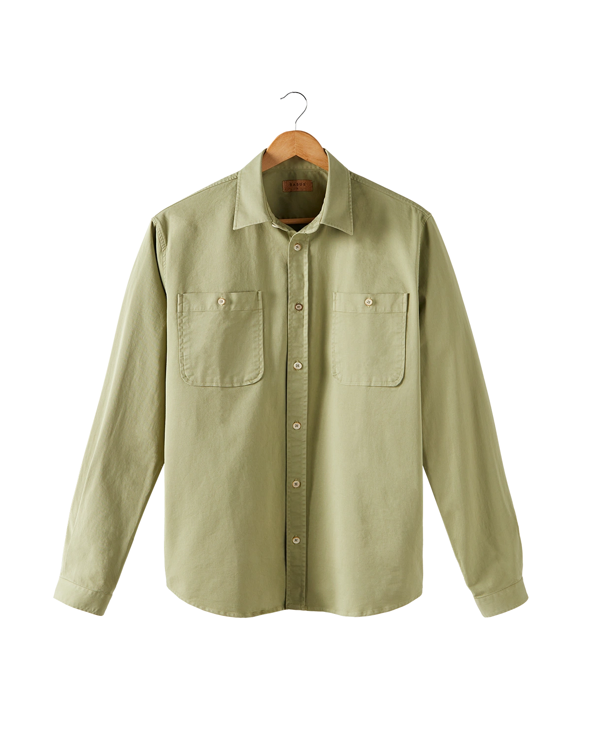 chemise twill vert tilleul - packshot