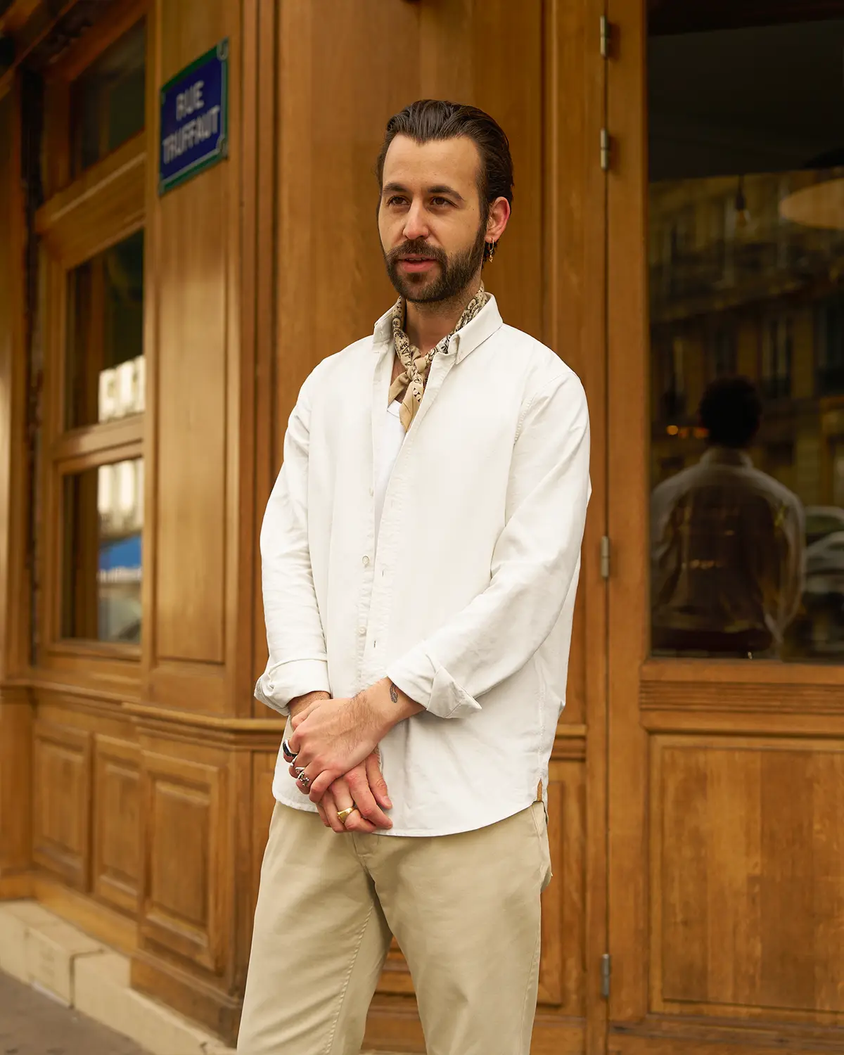 chemise oxford blanche en coton - look