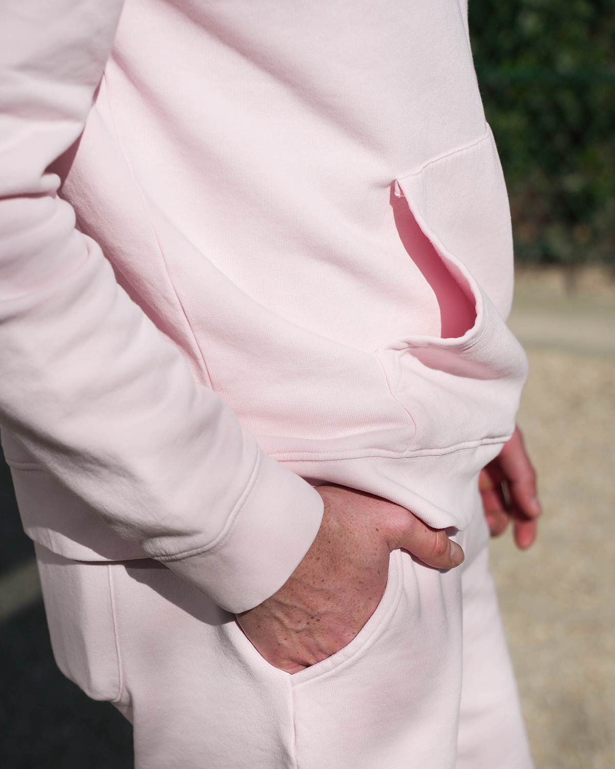 hoodie rose paradis matthias en coton 