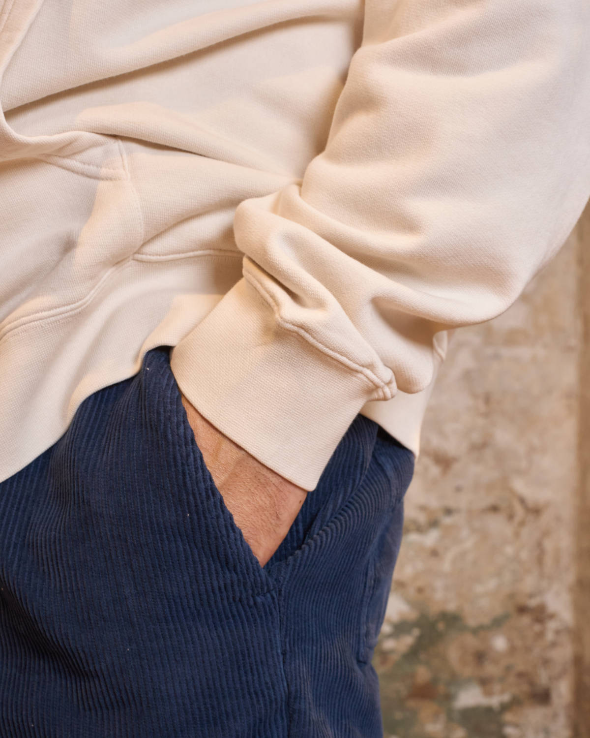 HOODIE ZIPPÉ BLANC CASSE | VITAS -