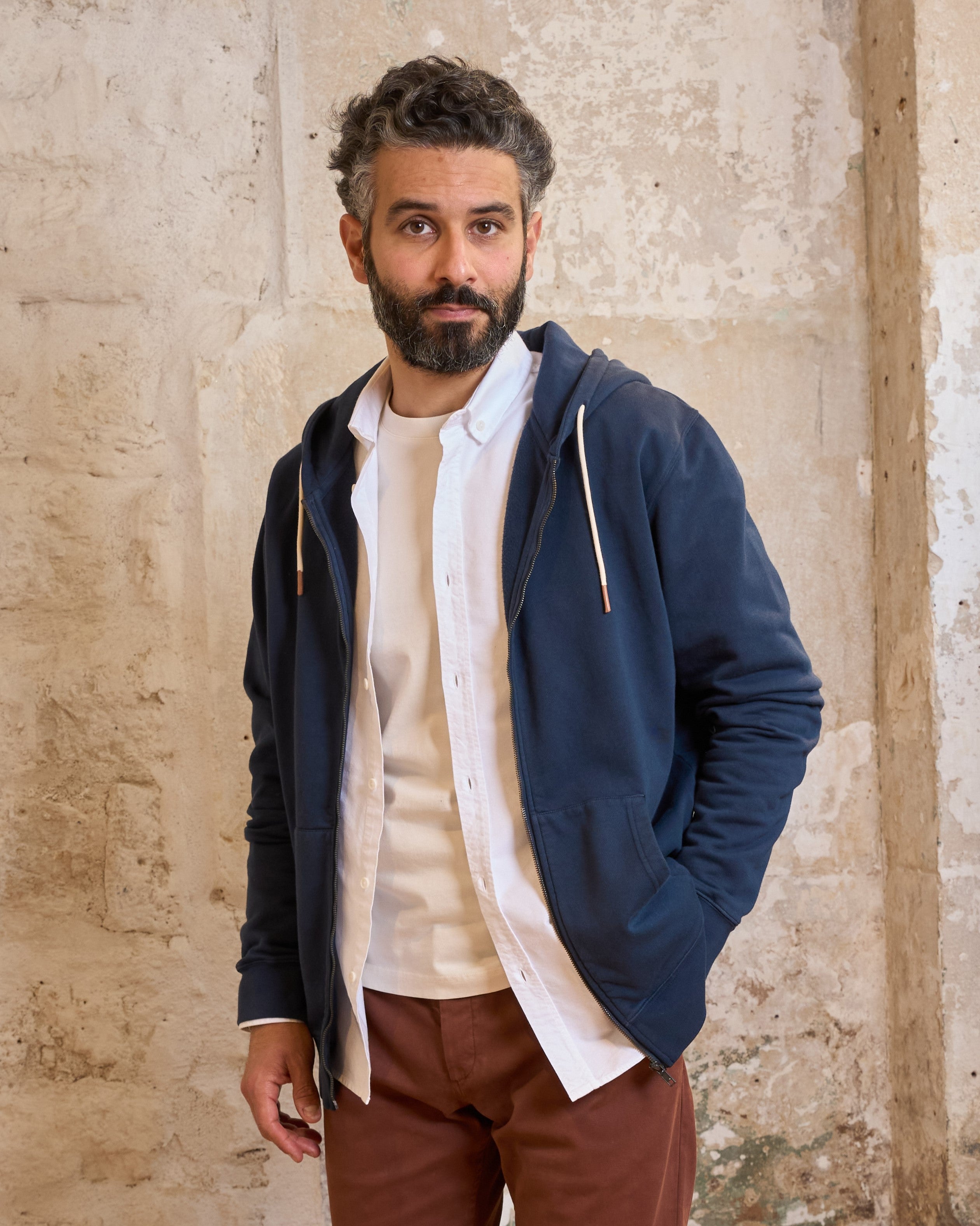 HOODIE ZIPPÉ BLEU MARINE | VITAS -