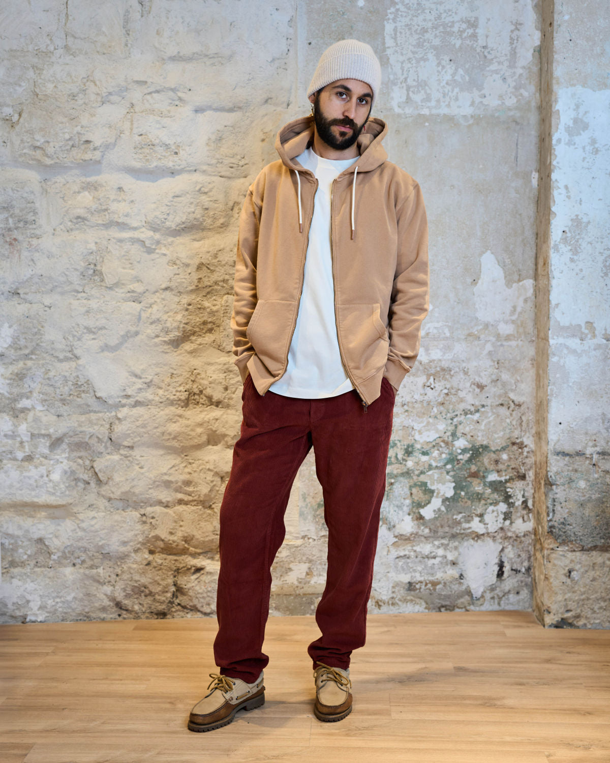PANTALON VELOURS BORDEAUX | CHILLER