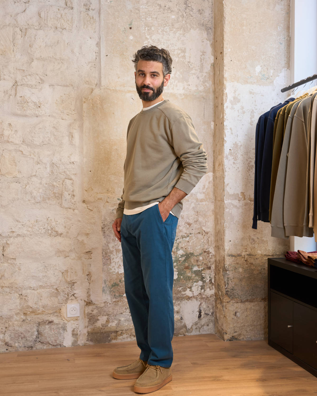 SWEAT GRIS MASTIC | CHRIS -