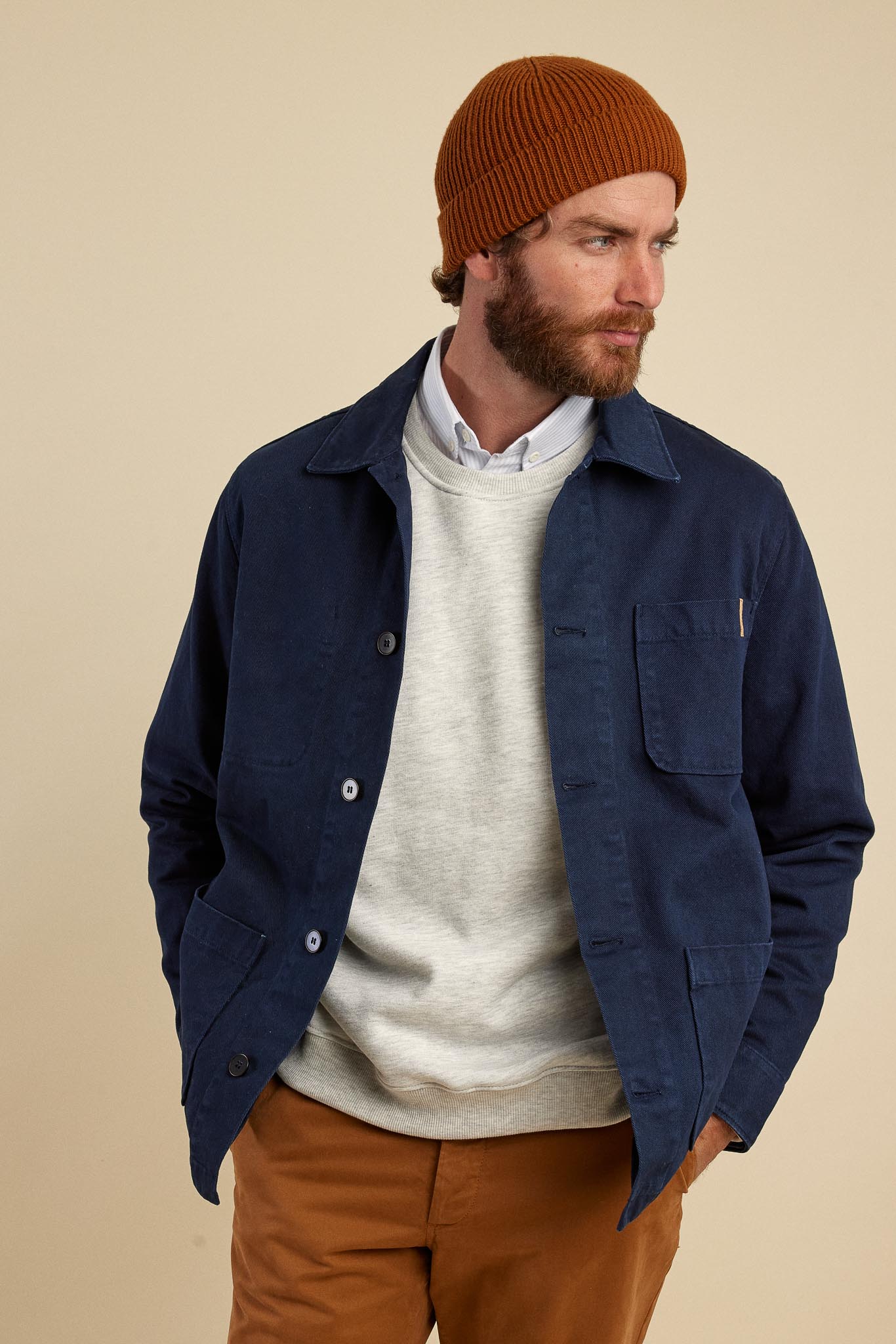 Veste de best sale travail bleu marine