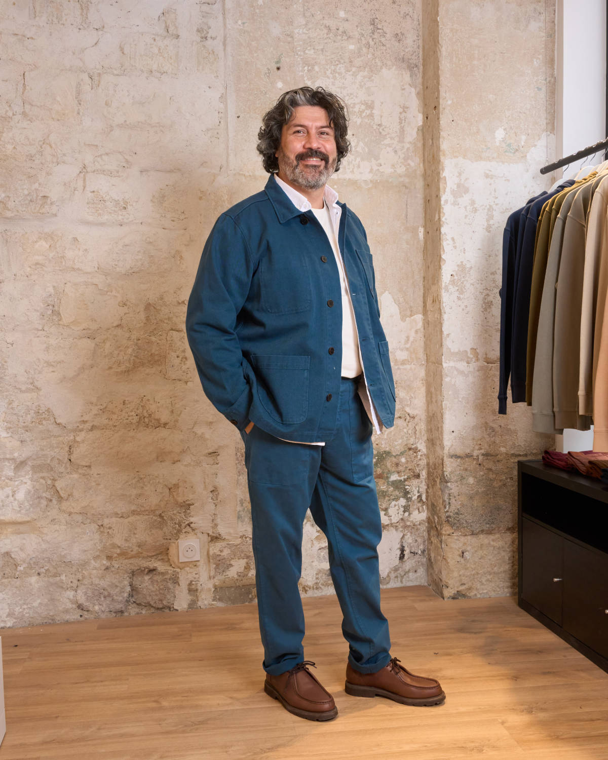 VESTE DE TRAVAIL EN TWILL | PETROLE -