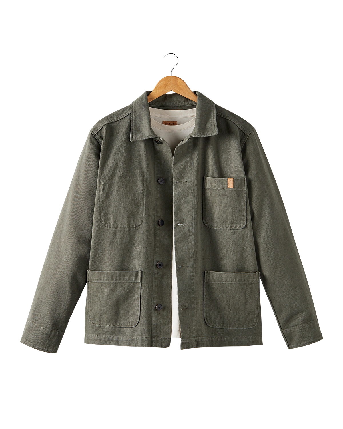 veste de travail en twill vert thym - packshot