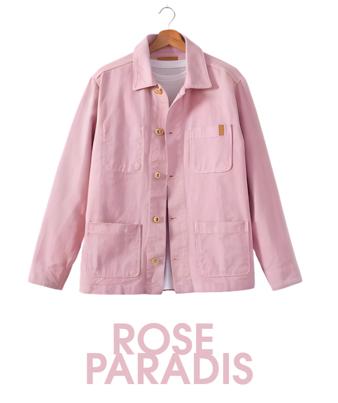 VESTE DE TRAVAIL EN TWILL | ROSE